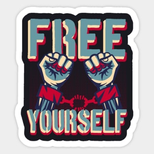 Free Yourself Communist Revolution Sticker